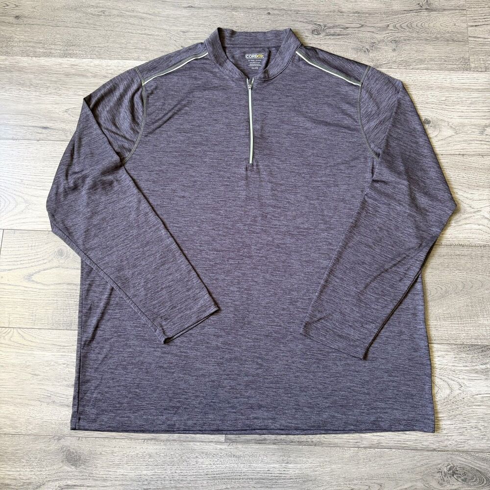 Core365 Men’s 1/4 Zip Pullover Performance Tech Shirt Heather Gray -‎ Size 2XL